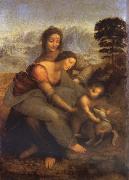 LEONARDO da Vinci Maria with Child and St. Anna painting
